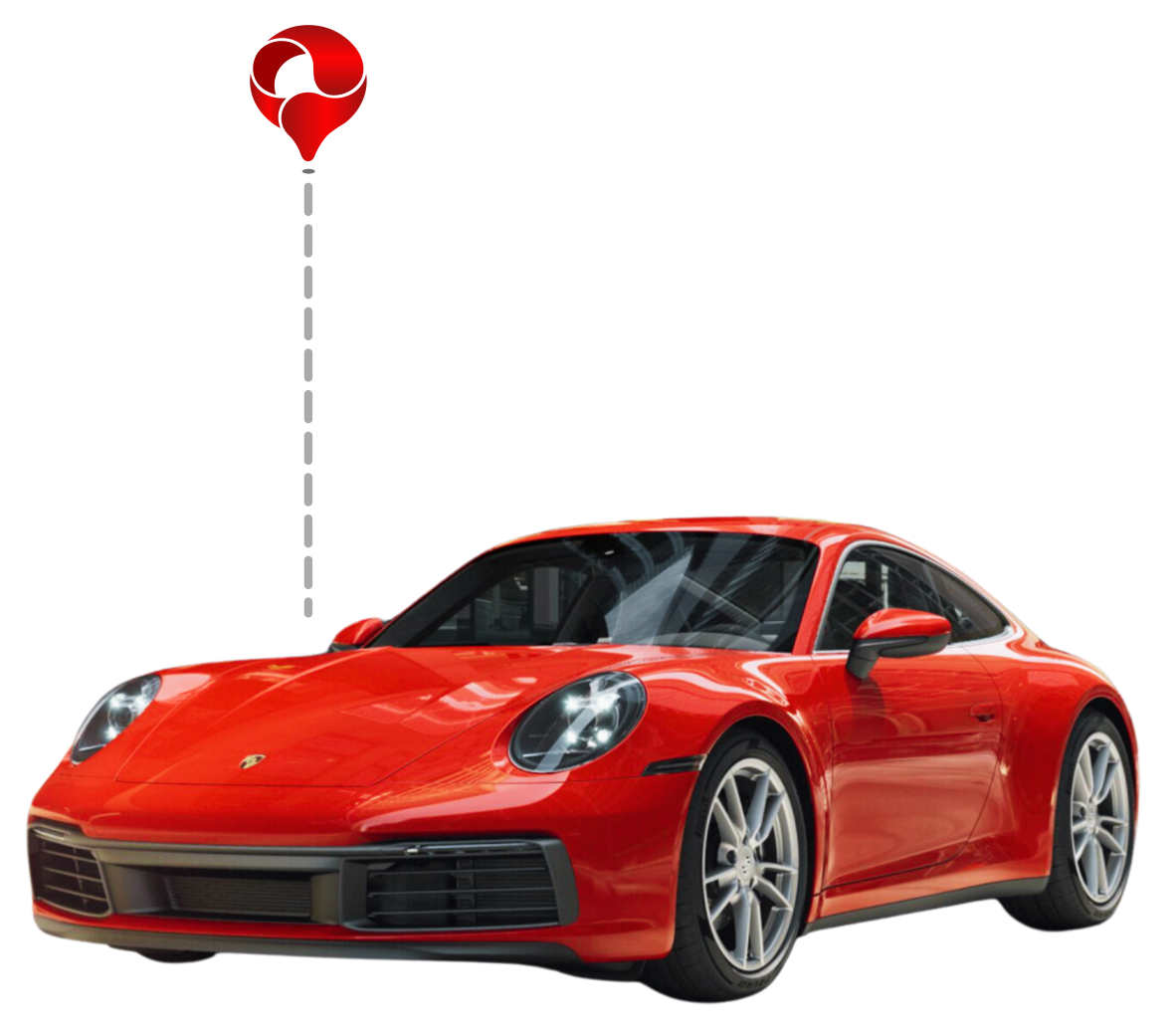 Auto con sistema de rastreo GPS