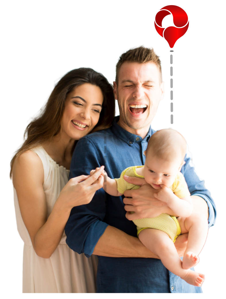 Familia con sistema de rastreo GPS